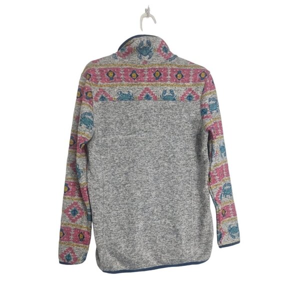 Simply Southern Crab Knit Snap Pullover in Smoke Grey Women's Size Small -NEW- - Picture 3 of 9